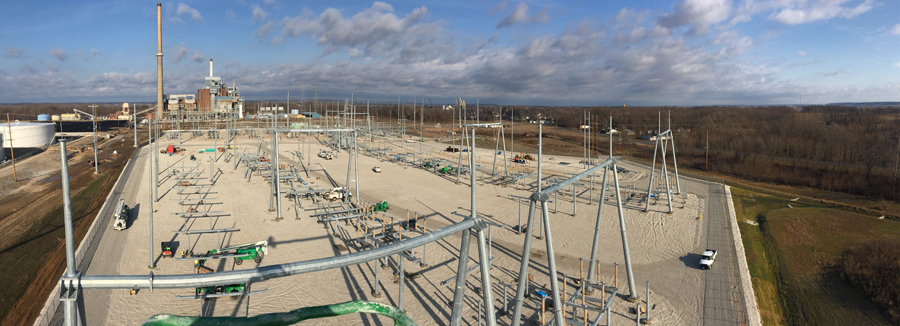 tall industrial pipe structures