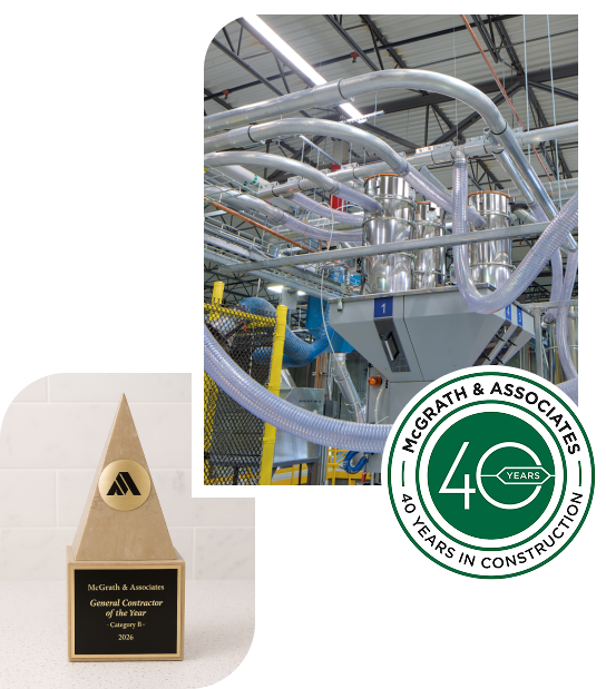 contractor of year award, industrial machine, McGrath 40 years